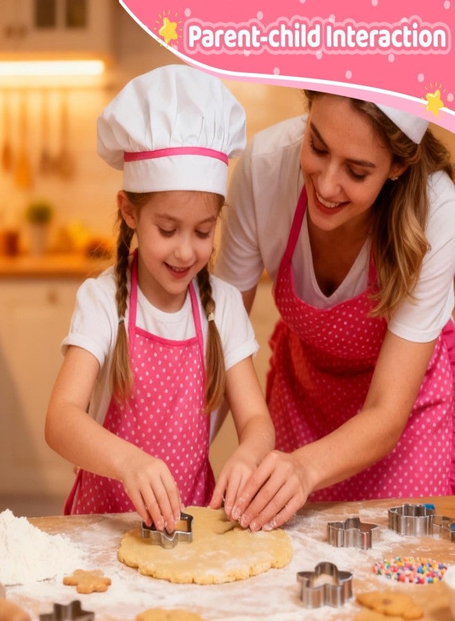 MEIDAYAI 2 Pcs Kid Apron and Chef Hat Set, Adjustable Red Chef Costume for Pretend Play, Cooking Baking Painting Gear for Toddlers Boys Girls, Birthday Gift Idea (Red) - Image 5